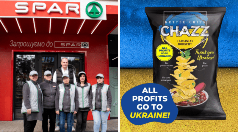 Весь прибуток на армію: SPAR та «Наш Край» запустили продаж чипсів CHAZZ зі смаком борщу